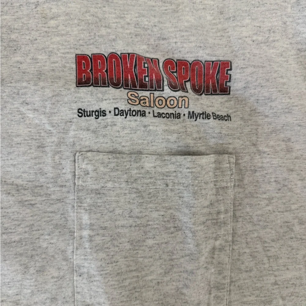 The Original Broken Spoke Saloon T-Shirt 2XL Motorcycle USA - Picture 5 of 6